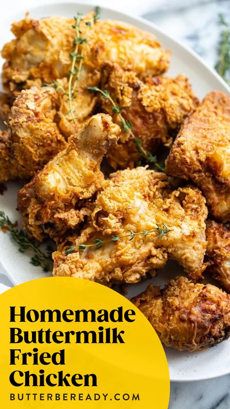 Fried Chicken Marinade, Southern Buttermilk Fried Chicken, Poultry Brine, Buttermilk Fried Chicken Recipe, Buttermilk Marinade, Ready Recipes, Brine Chicken, Making Fried Chicken, Buttermilk Chicken