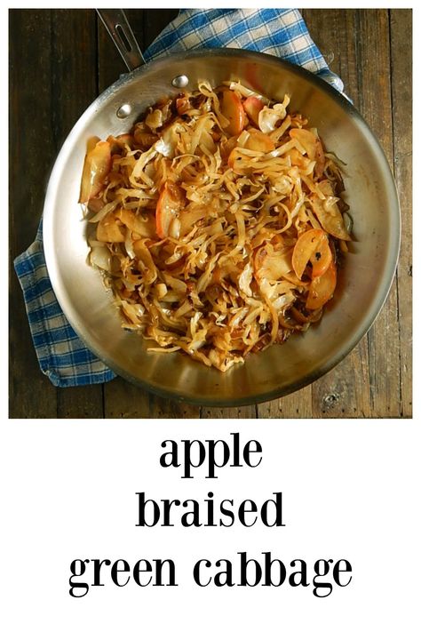 Apples And Cabbage Recipe, Cabbage And Smoked Sausage, Viking Food, Braised Greens, Braised Cabbage, Roasted Cabbage, Apple Sausage, Green Cabbage, Cabbage Recipes