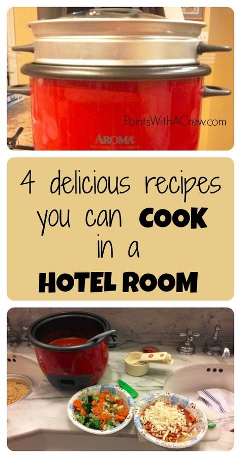 4 of the best rice cooker recipes you can cook in a hotel room. How to cook complete meals, desserts, cake and other delicious food without a stove or oven Hotel Room Cooking, Living In A Hotel, Best Rice Cooker, The Best Rice, Best Rice, Road Trip Food, Rice Cooker Recipes, Vacation Meals, Hotel Food