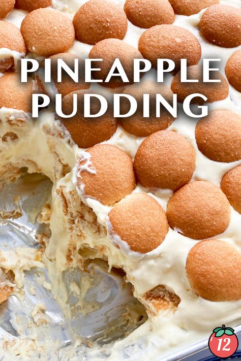 Pineapple Pudding | 12 Tomatoes Tipsy Pudding Recipe, Pineapple Pudding With Vanilla Wafers, Pina Colada Trifle, No Bake Pineapple Dream Dessert, Layered Pudding Desserts, Pineapple Desserts Easy, Pineapple Pudding Dessert, Pineapple Dessert Easy, Vanilla Pudding Desserts