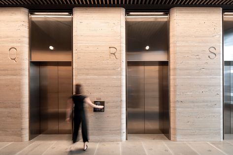 Lift Design Elevator, Lift Signage Design, Office Lift Lobby Design, Lift Lobby Design Modern, Lobby Signage Design, Lift Lobby Signage, Lift Lobby Design Commercial, Lifts Design, Lift Signage