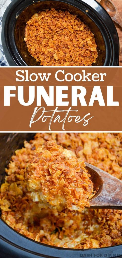 Crock Pot Hashbrown Casserole Crockpot, Cheesy Corn Flake Potato Casserole, Hashbrown Casserole Thanksgiving, Hashbrown Slow Cooker Recipes, Cheesy Potato Crockpot Recipes, Easy Side Crockpot Recipes, Hash Brown Casserole In Crockpot, Slow Cooker Cheesy Hashbrowns, Cheese Potatoes In Crockpot