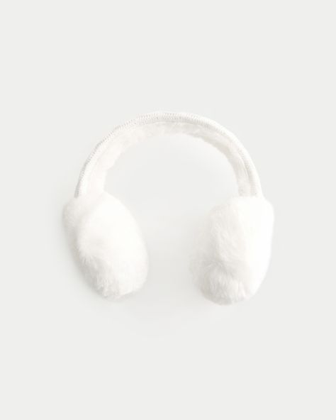 Cute and cozy earmuffs with cable-knit fabric along the band. Ear Muffs Aesthetic, Knit Earmuffs, White Earmuffs, Cologne Collection, Ear Muffs, Fall Fit, Women's Jackets, Fragrance Collection, Top Graphic Tees