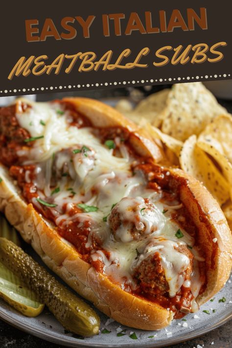 Skip the sandwich shop and sink your teeth into these homemade Italian meatball sub sandwiches. They're hearty, saucy, and insanely easy to make. Meatball Hoagies, Fresh Meatballs, Meatball Italian, Meatballs Marinara, Meatball Sub Sandwiches, Italian Subs, Easy Italian Meatballs, Homemade Italian Meatballs, Easy Dinners For Two