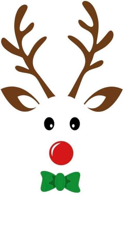 Reindeer Face Template, Christmas Reindeer Craft, Classroom Christmas Decor, Cricut Christmas Ideas, Classroom Christmas, Reindeer Face, Christmas Arts And Crafts, Christmas Rock, Christmas Icons