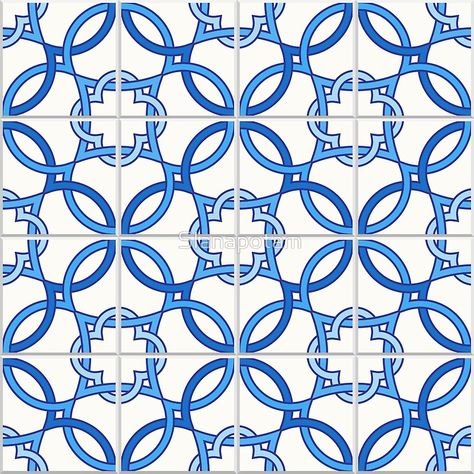 "TRAVEL TO LISBON – Portuguese tiles, blue and white" Art Print by Slanapotam | Redbubble Greek Tile Pattern Blue And White, Marocco Interior, Blue And White Art, Portuguese Tile, Arabic Pattern, Delft Tiles, Portuguese Tiles, Pattern Play, Cement Tile