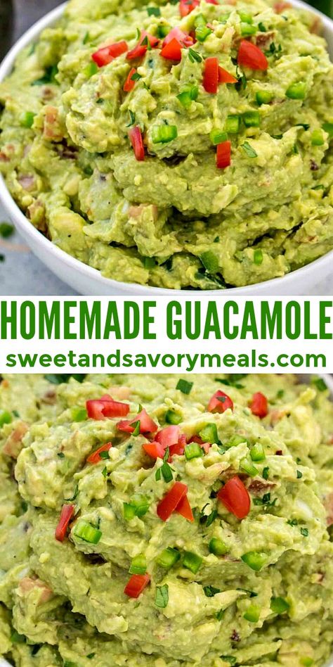 Super Bowl Guacamole, Appetizer Vegan, Authentic Guacamole, Guacamole Recipes, Homemade Guacamole Recipe, Vegan Dips, Best Guacamole, Guacamole Recipe Easy, Guacamole Dip