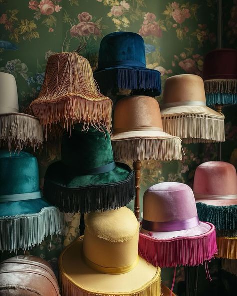 TINKER & TALLULAH @tinkerandtallulah Oh BOY, all the feels. 🥹🥹🥹 I am SUCH a sucker for a fringed lamp and these beauties are absolutely exquisite! Also LOVING the styling - totally fulfilling my maximalist DREAMS ✨🌈💣🎇🧨💡🚦🌈✨ Just stunning 🤩 Fringe Lamp Shade, Fringe Lamp, Macrame Chandelier, Artisan Lighting, Victorian Lampshades, Upholstery Diy, Diy Upcycle, The Feels, All The Feels