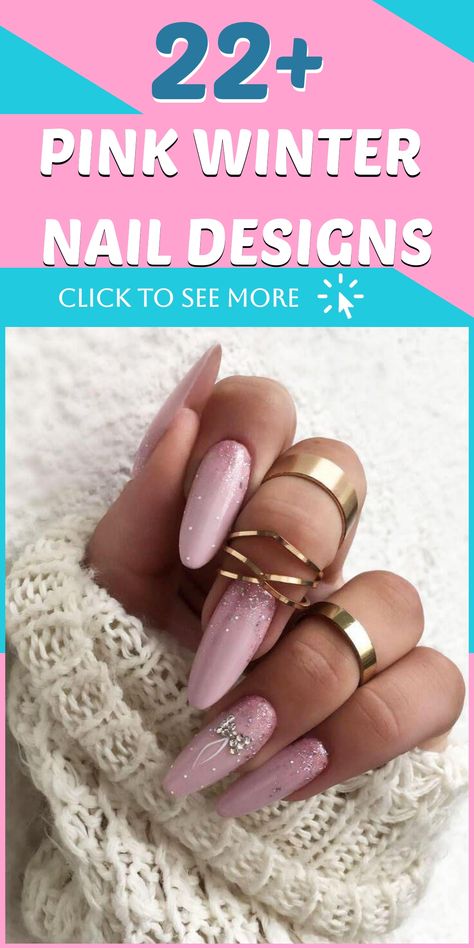 Discover the elegant allure of winter through these delightful pink nail art concepts. Enhance your nails with a soft, feminine feel by exploring various shades ranging from subtle pastel tones to striking magentas. These charming ideas are perfect for adding a cozy touch to your winter manicure, elevating your style during the cold season. Embrace the beauty of pink hues and bring warmth to your winter look with these chic nail designs. Pale Pink Winter Nails, Soft Winter Nails, Nails In Winter, Pink Winter Nails, Festive Nail Designs, Chic Nail Designs, Glitter Accent Nails, Winter Manicure, Pink Manicure