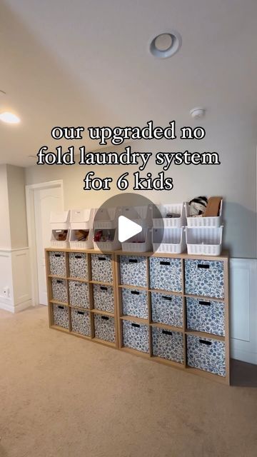 Ryan Kay Fisch on Instagram: "our kids are getting older and were wanting a bit more organization to their clothes after 2 years of only putting them in a single large laundry basket! this is what we came up with!

No fold laundry, laundry hacks, kids laundry, kids clothes organization, save time as a mom" Clean Laundry Organization, No Fold Laundry System Kids, No Fold Laundry System, Family Laundry System, Kids Laundry Organization, Laundry Organization Ideas, Laundry Folding, Fold Laundry, Laundry Cabinet