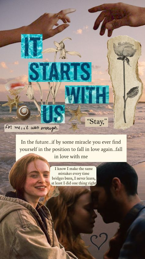 It starts with us 🌷 #itendswithus #colleenhoover #ryle #lilybloom #lilyandatlas #atlascorrigan #sadiesink #taylorswift It Starts With Us Poster, It's Start With Us Book, Its Starts With Us Book, It Starts With Us Collage, It End With Us Book Aesthetic Photo, It Starts With Us Aesthetic Wallpaper, It Starts With Us Quotes, It Starts With Us Aesthetic, It Starts With Us Book