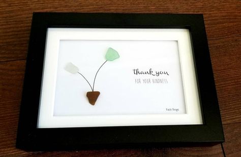 Sister Art, Sea Glass Decor, Sea Glass Art Diy, Beach Glass Crafts, Glass Art Pictures, Sisters Art, Beach Glass Art, Gift Sister, Sea Glass Crafts