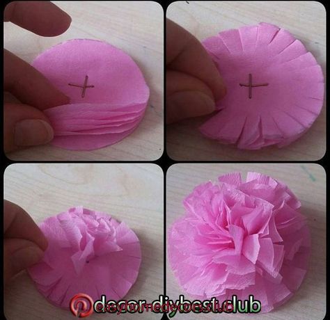 Săpunuri Handmade, Tissue Paper Crafts, Diy Flores, Paper Flower Crafts, How To Make Paper Flowers, Crepe Paper Flowers, Paper Flowers Craft, Tissue Paper Flowers, Giant Paper Flowers