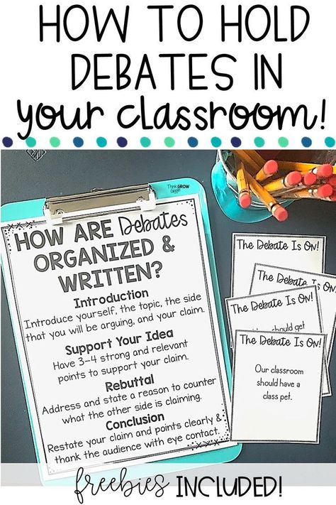 Teachers, are you looking for lesson plan ideas to help your students hold debates in your upper elementary or middle school classroom? These tips, tricks, ideas, anchor charts, topics, and how to implement debate guide will help your students be debating different topics successfully in no time! Click to read my best strategies for debates, persuasive writing and opinion writing to foster collaboration and speaking and listening skills. Click for a quick blog post read and freebies! Debate Time Worksheet, How To Debate, Campfire Curriculum, Diy Curriculum, What Is Persuasive Writing, Debate Activities, Teaching Debate, Debate Tips, Lesson Plan Ideas