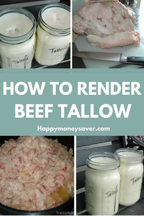 From making your own skincare products, to using in cooking, beef tallow is a super useful fat to have on hand. I'll show you exactly how to render beef tallow for all your favorite uses. Get the steps now! Beef Tallow Uses, Beef Fat Uses, How To Make Tallow, Beef Tallow Recipes, How To Render Tallow, Beef Tallow For Skin, How To Store Beef Tallow, How To Make Beef Tallow, Tallow Rendering