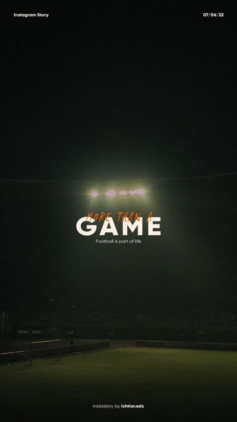 More than a game! Football is part of life! Football Typography, Typography Instagram Story, Football Ground, Story Games, Cute Couples Photos, Couples Photos, Football Games, Typography Poster, Instagram Story