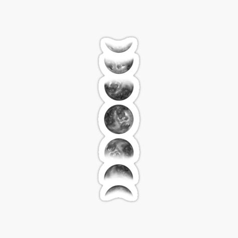 "Moon phases" Sticker for Sale by SvetlanaArt | Redbubble Moon Journal Stickers, Moon Phases Stickers, Moon Phase Stickers, Moon Aesthetic Stickers, Moon Stickers Printable, Stickers Luna, Stickers Aesthetic Vintage, Sticker Sheet Aesthetic, Gray Stickers