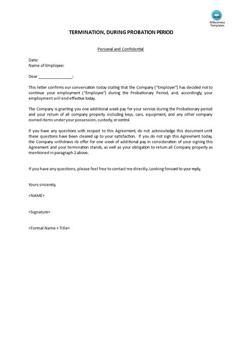 Termination, During Probation Period - How to write a Termination, During Probation Period? Download this Termination, During Probation Period now! Formal Resignation Letter Sample, Resignation Letter Format, Notice Period, Termination Letter, Graphic Resume, Employment Contract, Company Letterhead Template, Short Resignation Letter, Project Manager Resume