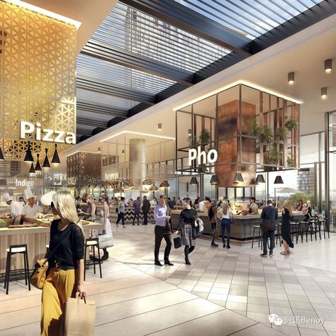 Airport Food Court, Food Hall Design Interiors, Foodhall Design, Modern Food Court, Teahouse Design, Food Hall Design, Shopping Mall Food Court, Food Court Interior, Climbing Hall