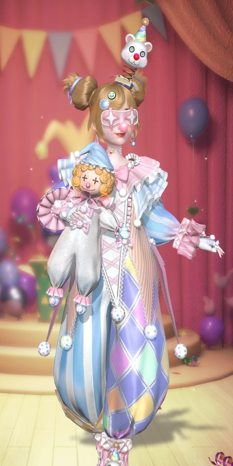 Clown Mood, Jester Outfit, Clown Cake, Circus Outfits, Princess Look, Jester Hat, Cake Dress, Fools Day, Time Princess