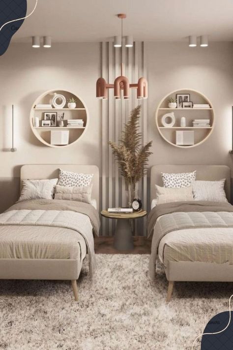 Twin Bedroom Decor, Kids Bedroom Furniture Design, Luxury Kids Bedroom, Modern Kids Bedroom, Kids Bedroom Inspiration, Kids Bedroom Designs, Bed Furniture Design, Bedroom Furniture Design, Decoration Inspiration