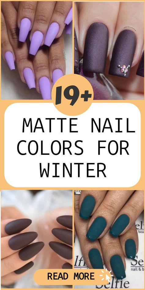 Indulge in the luxurious charm of matte nail colors this winter season, bringing a sense of refinement and contemporary flair to your manicure that perfectly harmonizes with the frosty atmosphere! Whether you choose a bold matte black for a modern and edgy statement, a subtle matte nude for an elegant and sophisticated touch, or a deep matte blue for a tranquil and cool vibe, these understated shades will transform your winter nails into the epitome of chic. Nail Colors For Winter, Matte Gel Nails, Summer French Nails, Lavender Nail Polish, Fall Toe Nails, Pink Toe Nails, Matte Nail Colors, Oval Nails Designs, Blush Pink Nails