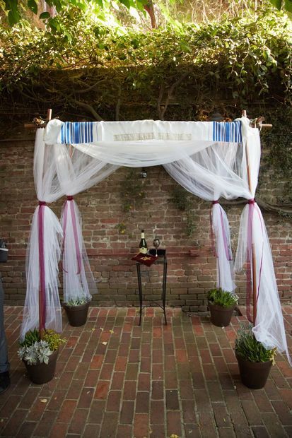 Jewish wedding canopy rentals can be pretty steep, but with this Easy DIY Chuppah frame, you will save tons of money when you incorporate this beautiful tradition. The tutorial will show you how to make a chuppah quickly and with only a few materials you can find at your local hardware store. Chuppah Diy, Jewish Chuppah, Chuppah Decor, Fiddler On The Roof, Pvc Projects, Wedding Canopy, Wedding Arches, Diy Cans, Tiny Apartment