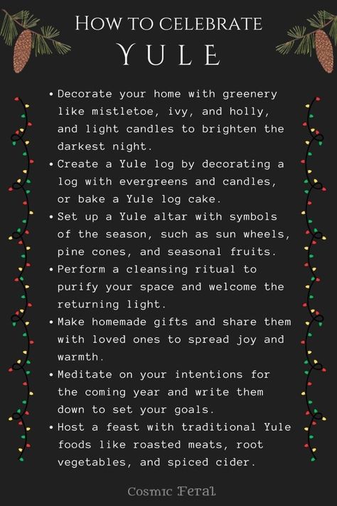 Yule House Decor, Witchy Yule Aesthetic, Yule Holiday Traditions, Traditional Yule Tree Decorations, Easy Diy Yule Decorations, Witchy Yule Crafts, Yule Lockscreen, Yule Dark Aesthetic, Yule Tide Traditions