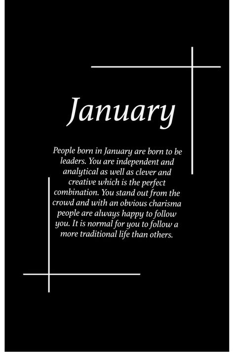 January Birthday Month Quotes, What My Birth Month Says About Me, Birthday Meaning Quotes, Birth Month Caption, January Month Quotes, Birth Month Facts, Birth Day Quotes, Birth Month Meanings, Birth Month Personality