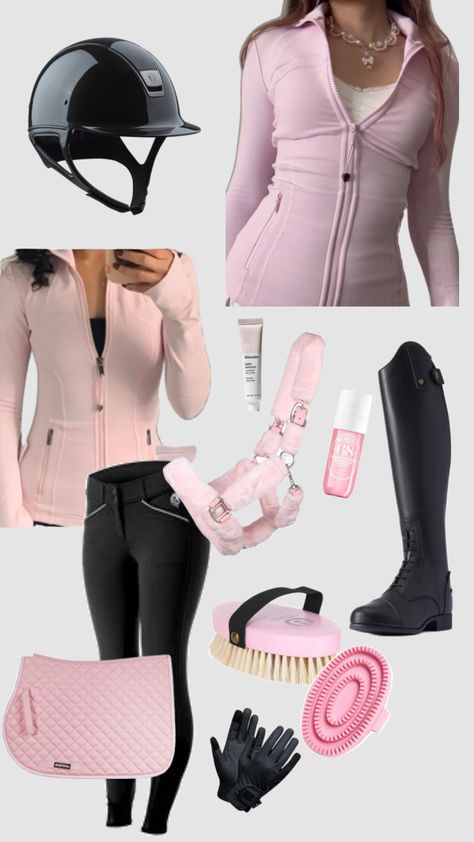 #equestrian #vibes #outfitinspo #horse #lululemon #aesthetic #pink #lightpink #wishlist Lululemon Aesthetic, Aesthetic Pink, Horse Riding, Equestrian, Pink