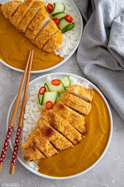 Learn how to make Healthy Chicken Katsu from scratch with this paleo and gluten-free spin on the traditional Japanese curry recipe. A hearty, mildly spicy chicken dinner that can be served with rice or low carb with cauliflower rice.  #glutenfree #japanese #asian #easyrecipes Chicken Katsu Curry Recipe, Traditional Food Photography, Katsu Curry Recipe, Pan Asian Food, Chicken Katsu Recipes, Katsu Curry Recipes, Katsu Recipes, Chicken Katsu Curry, Camping Bar