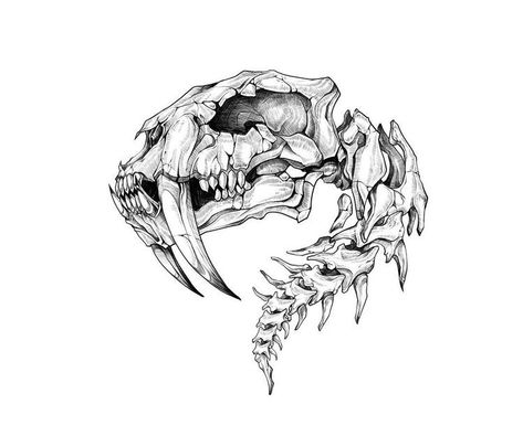 Dinosaur Skull Drawing, Animal Skull Drawing, Dinosaur Tattoos, Skeleton Drawings, Animal Skull, Creepy Tattoos, Snake Art, Dark Art Tattoo, Minimalist Tattoos