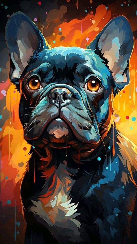 Funny Dog Illustration Art, French Bulldog Painting, Dog Caricature, Innovative Design Ideas, Gemini Hair, French Bulldog Art, French Bulldog Funny, Bulldog Francese, Art Mignon