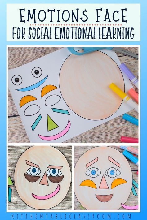 Use this free printable emotions face to start conversation about feelings and sharpen your child's social emotional intelligence. Social Emotional Learning Activities Preschool, Social Emotional Activities Preschool, Emotions Craft, Start Conversation, Emotional Activities, Emotions Preschool, Big Emotions, Emotions Activities, Emotion Faces