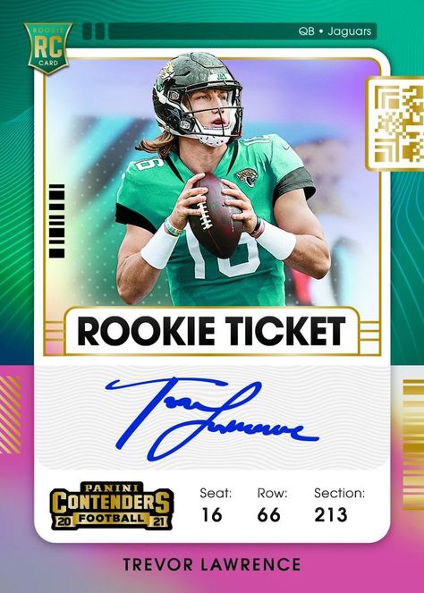 2021 Panini Contenders Football is out now and the checklist is ready. Sports Cards Collection, Trading Card Template, Football Ticket, Football Trading Cards, Ticket Stubs, Player Card, 카드 디자인, Collectible Trading Cards, Sports Graphic Design