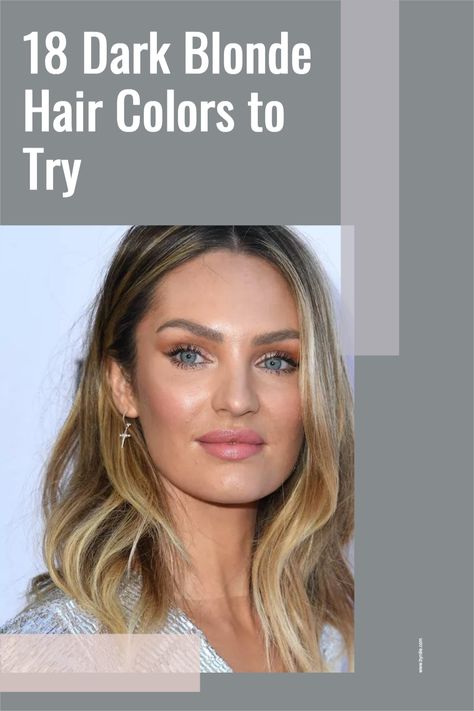 Try these 18 dark blonde hair colors for a low maintenance, stylish blonde look. Process Of Going Blonde From Dark, Dark Blonde Solid Hair Color, Blonde With Low Lights Fall, Dark Blonde Hair For Pale Skin, Blonde Hair For Yellow Skin Tones, Hair Color For Blondes With Green Eyes, Blonde Hair For Soft Summer, Darken Blonde Hair, Low Lights For Dark Blonde