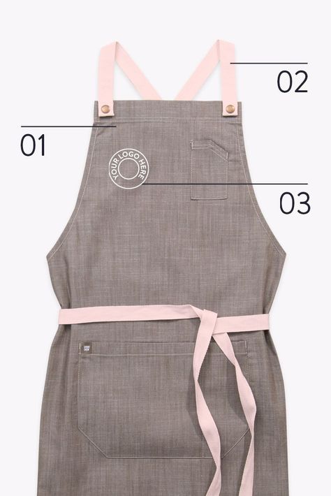 Boutique Uniform Ideas, Cafe Apron Design, Apron Coffee Shop, Bakery Uniform Ideas, Coffee Shop Uniform Ideas, Coffee Shop Uniform, Coffee Shop Apron, Uniform Styling, Apron Uniform