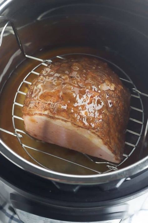 Cooked Ham In Instant Pot, Fully Cooked Ham In Instant Pot, Cooking Ham In Instant Pot, Small Ham In Instant Pot, Instant Pot Ham Recipes Easy, Insta Pot Ham Recipe, Ham In Instant Pot Boneless, Boneless Ham In Instant Pot, Ham Instant Pot Recipes Precooked