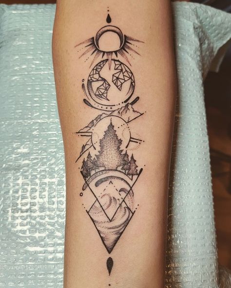 awesome 24 Forearm Tattoos for Everyone in 2021 Four Elements Tattoo, Main Aesthetic, Small Tattoos Ideas, Element Tattoo, Maching Tattoos, Small Forearm Tattoos, Elements Tattoo, Hand Tats, Cool Forearm Tattoos