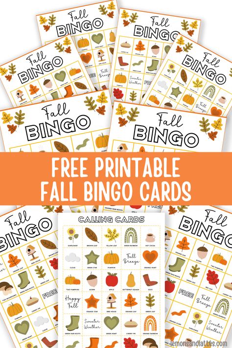 This free printable pack includes 10 unique fall bingo cards, each with a 5×5 grid. Plus a calling card sheet! Thanksgiving Bingo Free, Bingo Printable Free, Fall Bingo, Free Printable Bingo Cards, Free Bingo Cards, Thanksgiving Bingo, Bingo For Kids, Bingo Sheets, Five In A Row