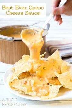 A Spicy Perspective, Queso Recipe, Nacho Cheese Sauce, Queso Cheese, Nacho Cheese, Think Food, Football Food, Slow Cooking, Party Food Appetizers