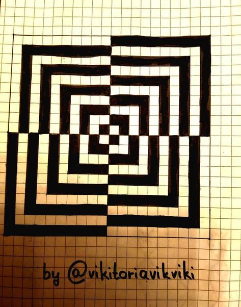 Pixel Art Optical Illusion, Pixel Art Illusion, Graph Paper Drawings, Art Optical, Pix Art, Background Ideas, Illusion Art, Doodle Art Designs, Paper Drawing