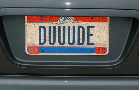 Your vehicle… You seem to have misplaced it. | What Your Vanity Plate Actually Says About You Funny License Plates, Vanity License Plates, Vanity Plate, Bojack Horseman, I'm With The Band, Final Fantasy Xv, The Oc, Great Power, High School Musical