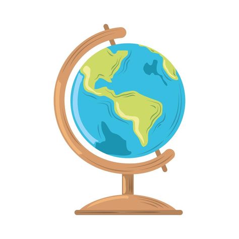 Geography Icon, Globe Drawing, Globe Illustration, Globe Clipart, Globe Map, App Design Layout, Social Studies Teacher, Vector Photo, Flat Design