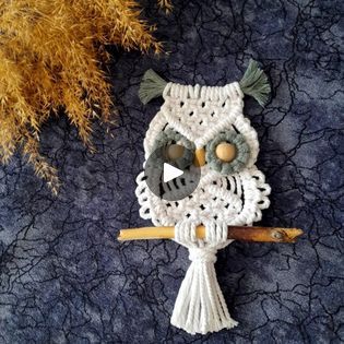 Macrame Owl Tutorial, Learning Macrame, Owl Macrame, Owl Tutorial, Macrame Owl, Small Macrame, Macrame Patterns Tutorials, Macrame Projects, Macrame Patterns