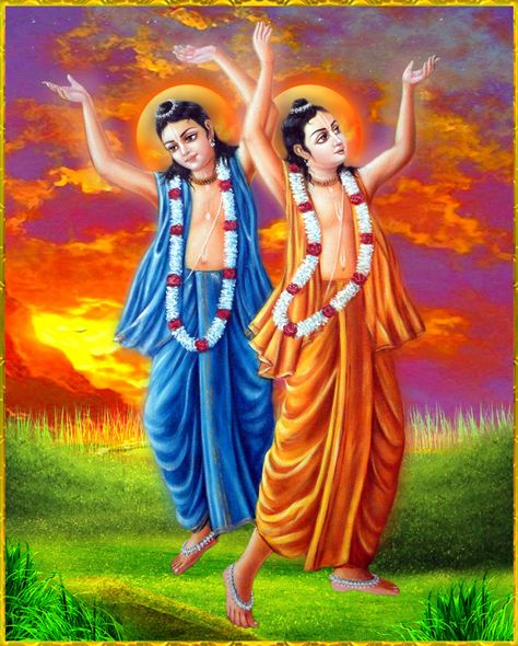 KRISHNA ART — ✨ GAURA NITAI ✨ “In the Age of Kali, intelligent... Gour Nitai Images, Lord Nityananda, Nityananda Prabhu, Gauranga Mahaprabhu, Gour Nitai, Nitai Gaur, Bhakti Movement, Sri Chaitanya Mahaprabhu, Caitanya Mahaprabhu