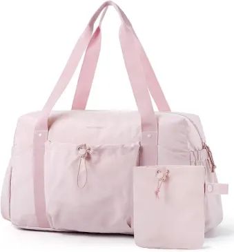 BAGSMART Foldable Travel Duffle Bag Review: I Tried It | Apartment Therapy Gym Tote Bag, Small Gym Bag, Duffle Bag Sports, Pink Duffle Bag, Business Laptop Bag, Gym Tote, Travel Duffle Bag, Bag For Travel, Travel Duffle