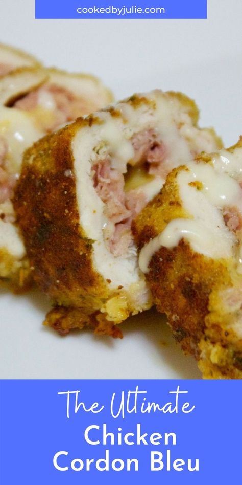 Homemade Cordon Bleu, Chicken Cordon Bleu Easy Recipe, Chicken And Gouda Recipes, Cord On Blue Chicken, Chicken Thigh Cordon Bleu, Chicken With Gouda Cheese Recipe, Creamy Chicken Cordon Bleu Casserole, Smoked Chicken Cordon Bleu, Chicken Cordon Blue Recipes