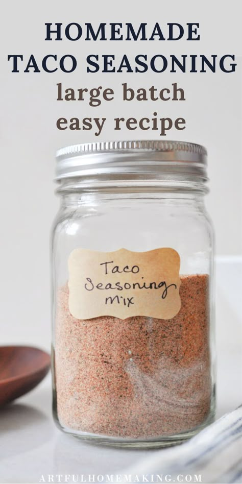 Learn how to make homemade taco seasoning with this easy recipe! It's better than store-bought seasoning! Taco Mix Recipe Homemade Seasonings, Homemade Taco Seasoning Recipe Bulk, Best Homemade Taco Seasoning Recipe, How To Make Your Own Taco Seasoning, Homemade Spice Mix Recipes, How To Make Taco Seasoning, Homemade Taco Seasoning Easy, Diy Taco Seasoning Easy, Taco Seasoning Homemade