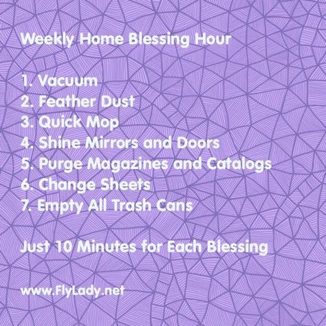 Weekly Home Blessing, Fly Lady Cleaning, Fly Lady, Zone Cleaning, Homemade Cleaning Supplies, Home Blessing, Housekeeping Tips, Cottage Crafts, Diy Cleaning Solution